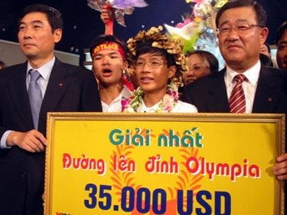  Hoàng vô địch Đường Lên Đỉnh Olympia. (Ảnh: Vietnamnet)