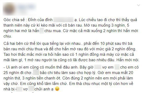 Thanh niên đi chợ mặc cả 1 nghìn với người bán rau, dân mạng đang định nặng lời liền dừng lại khi biết ngọn ngành câu chuyện - Ảnh 1.