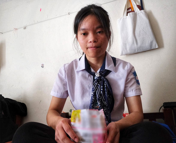  Cô sinh viên Long Thu Nguyệt. (Ảnh: Tuổi trẻ)